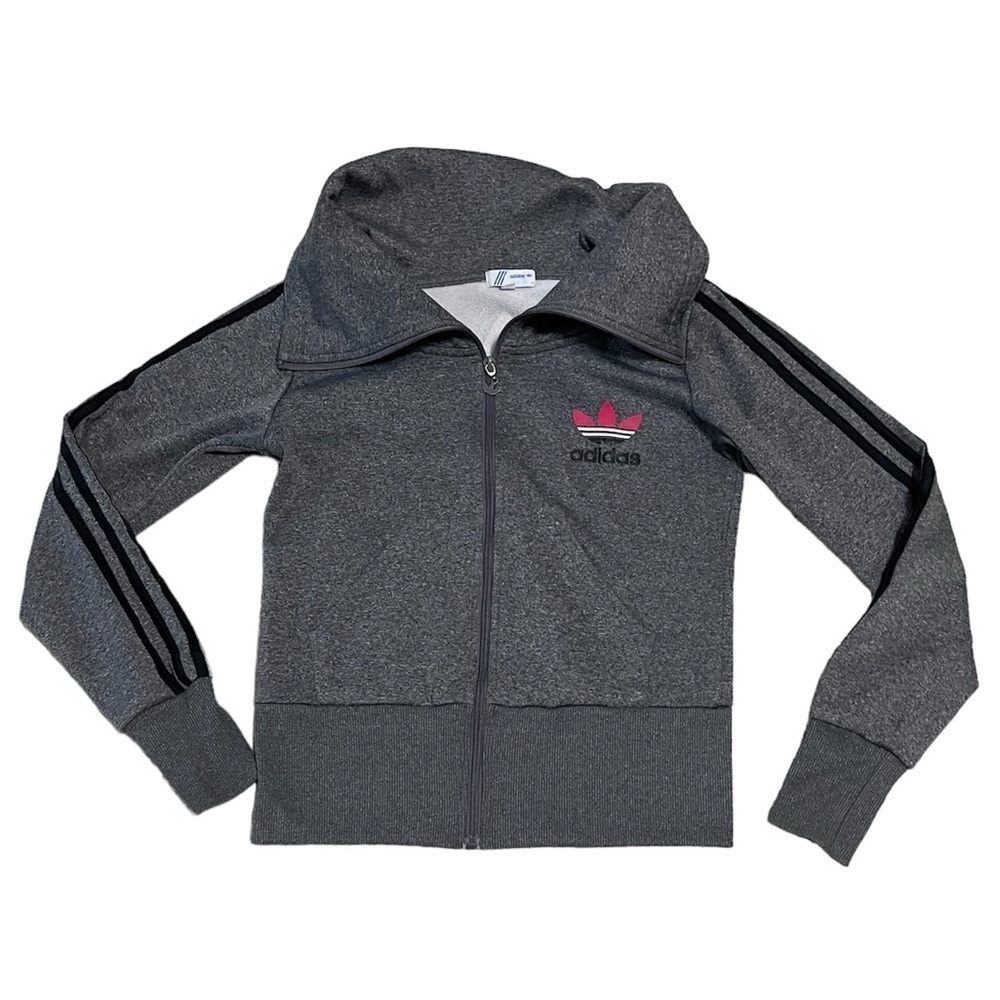 Adidas Grey Full Zip Sweatshirt Size Small